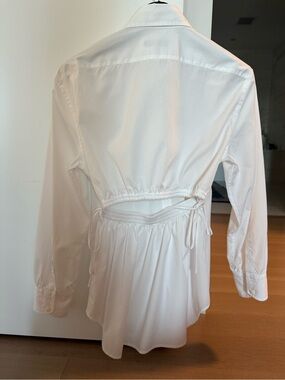 rag & bone White Button-Down Women's Shirt with open back